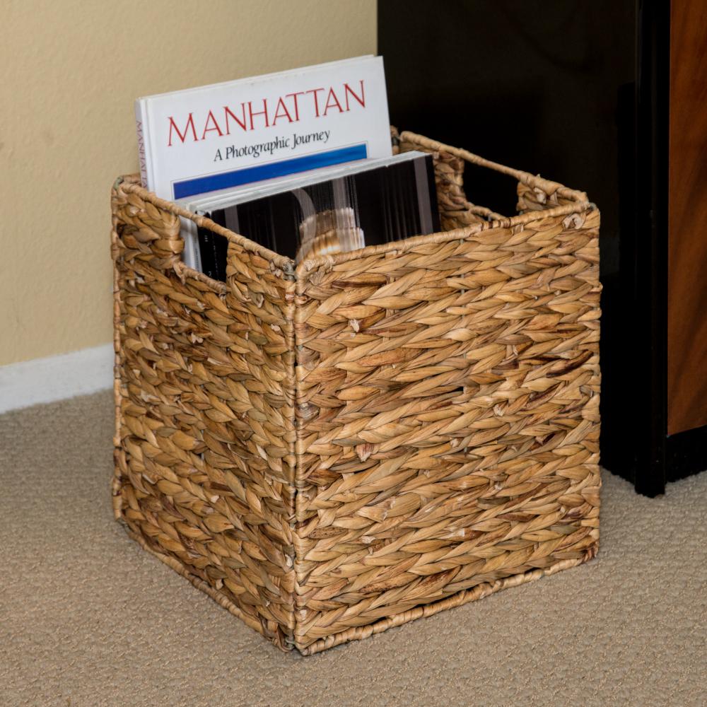 Trademark Innovations 12 in. Foldable Hyacinth Wicker