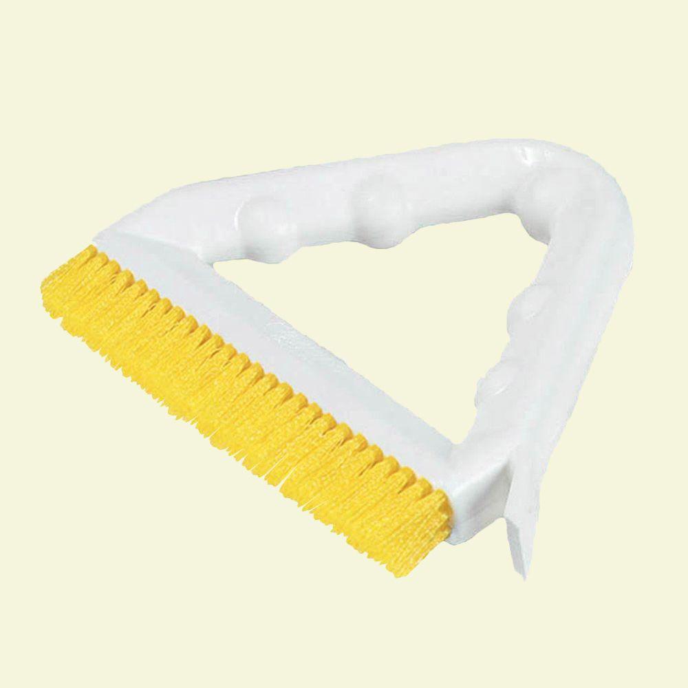 Carlisle 9 in. Nylon Yellow Tile and Grout Brush (Case of 12)4132304