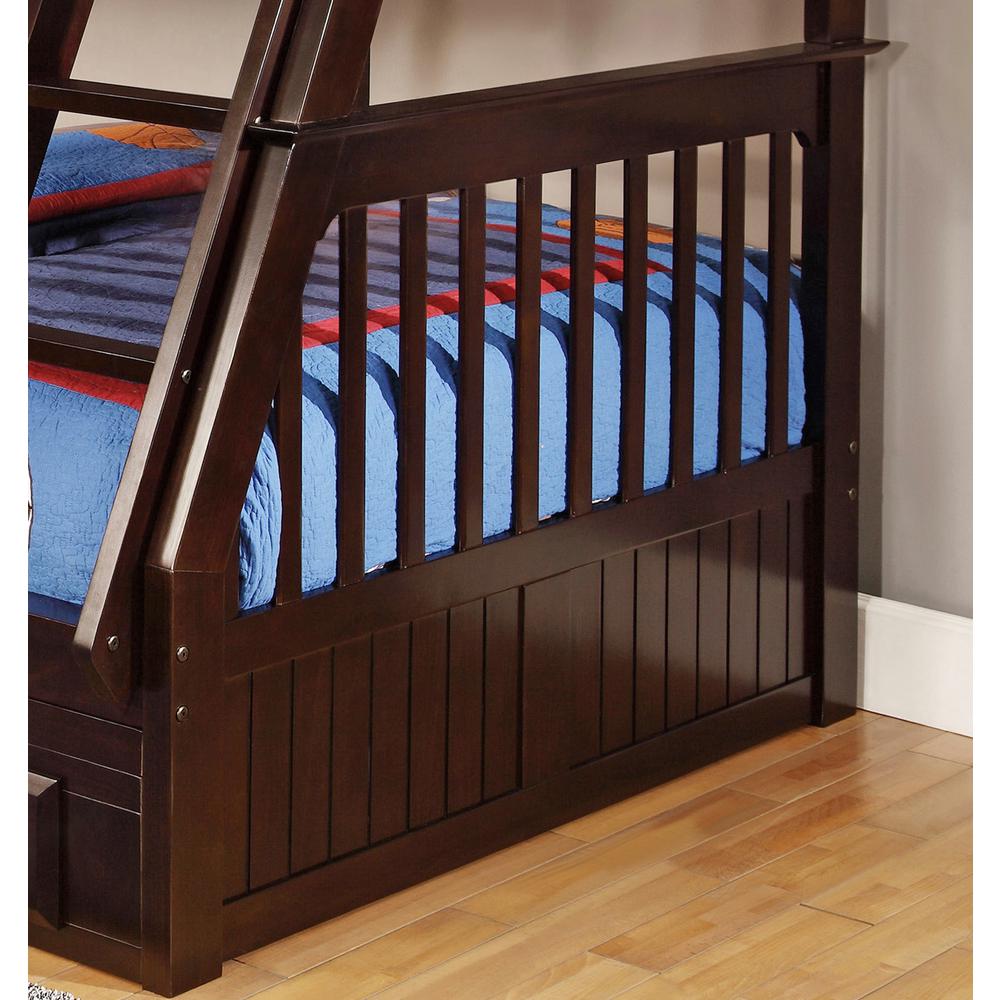 American Furniture Classics Espresso Twin Over Full Solid Pine