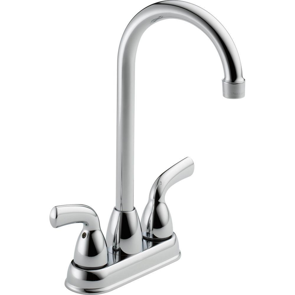 Delta Foundations 2 Handle Bar Faucet In Chrome