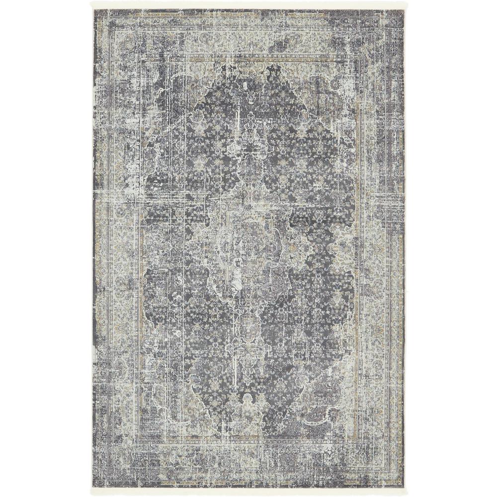 Unique Loom Baracoa La Cabana Dark Gray 5 X 8 0 Area Rug