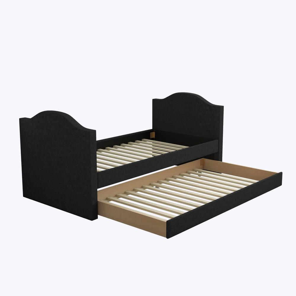 Rest Rite Zephyr Contemporary Upholstered Charcoal Linen ...