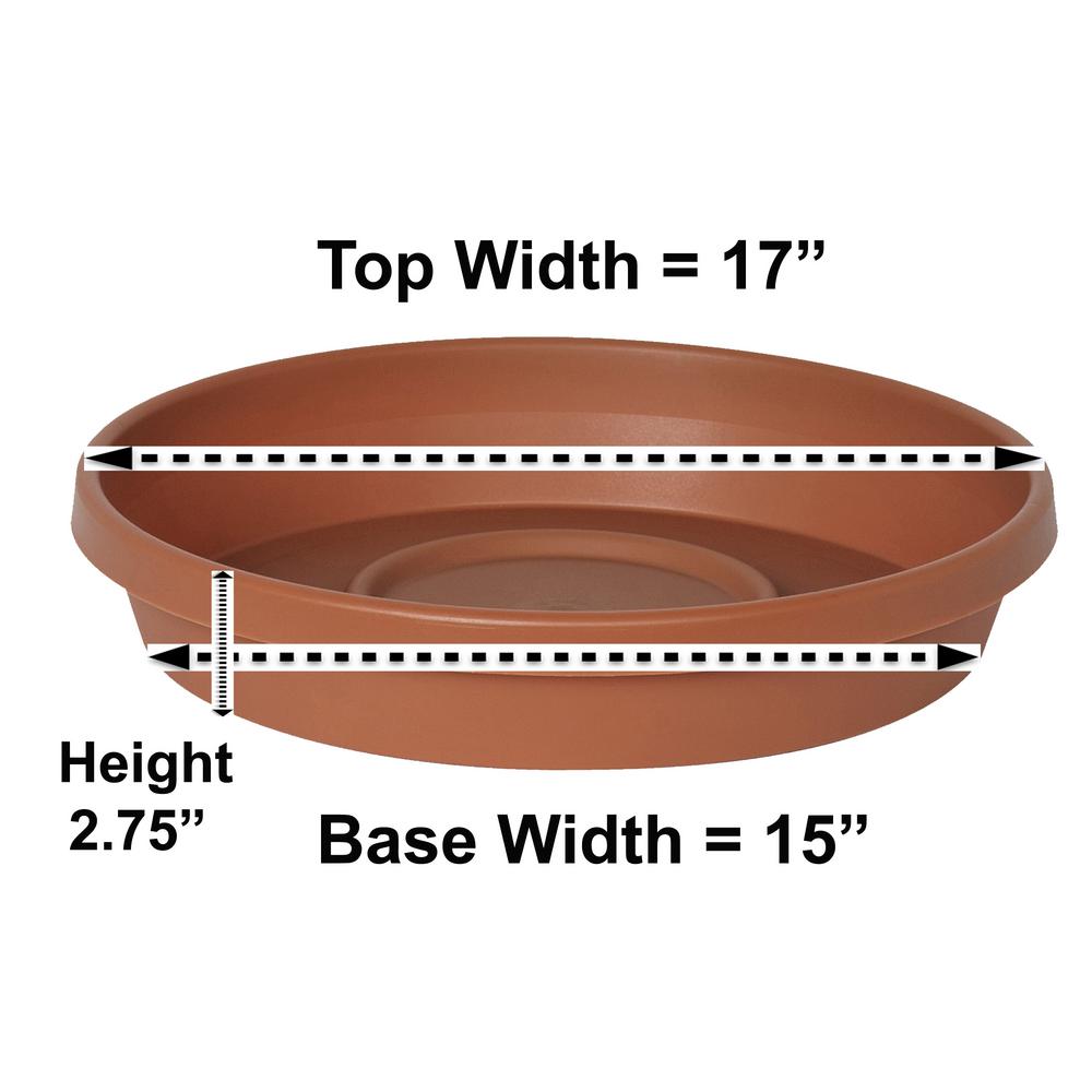 Bloem Terra Plant Saucer Tray 17 in Terra Cotta51020C The Home Depot