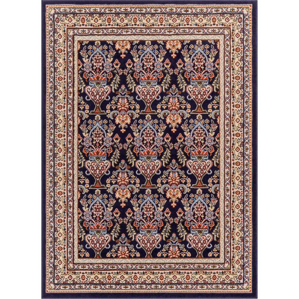 Well Woven Persa Shiraz Traditional Panel Black 7 Ft 10 In X 9 Area Rug