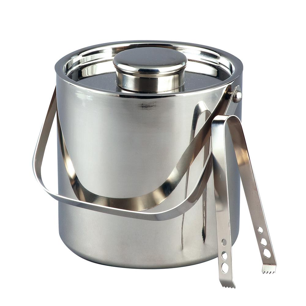 oxo good grips double wall ice bucket with tongs and garnish tray