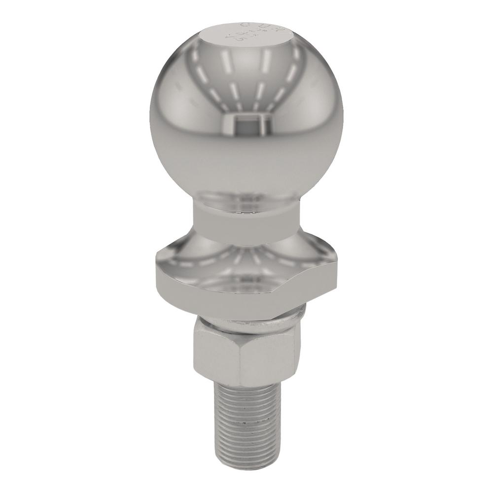 2-Inch Diameter Tow Ball with 3//4-Inch x 2-1//8-Inch Shank 3,500 lbs. CURT 40082 Stainless Steel Trailer Hitch Ball
