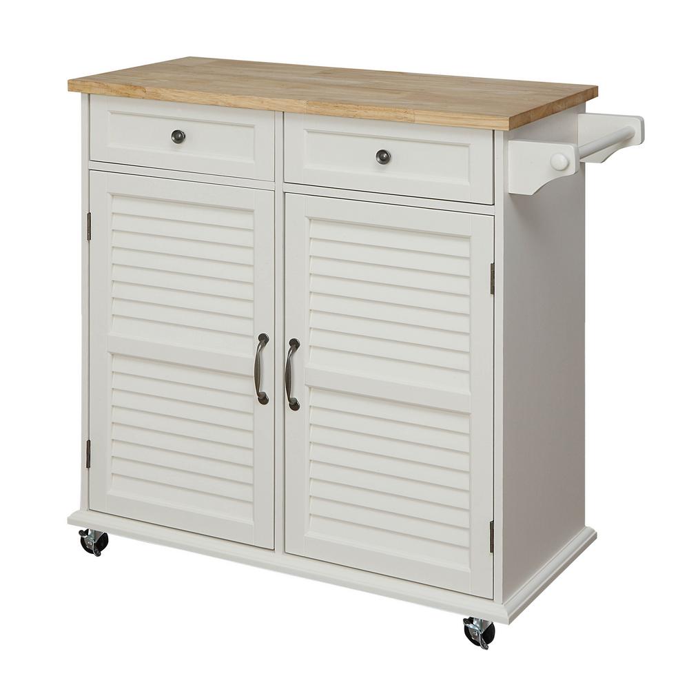 Usl Portland White Small Kitchen Cart Sk19276c1 Pw The