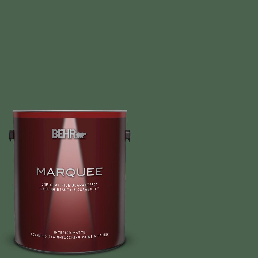BEHR MARQUEE 1 gal. S4107 Equestrian Green OneCoat Hide Matte