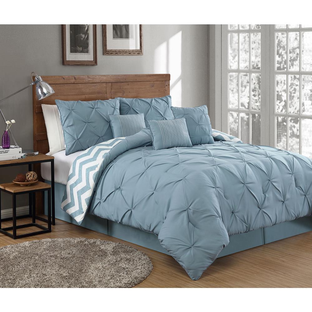 Avondale Manor Ella 6 Piece Spa Blue Twin Comforter Set