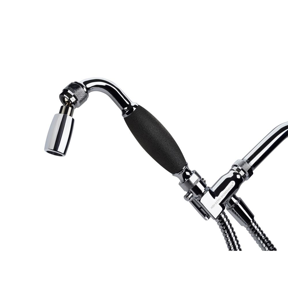 High Sierra Showerheads 1 Spray Pressure Handheld Showerhead 1 Spray High Pressure Handheld Showerhead Kit With All Metal Construction And Slip Free Grip In Chrome