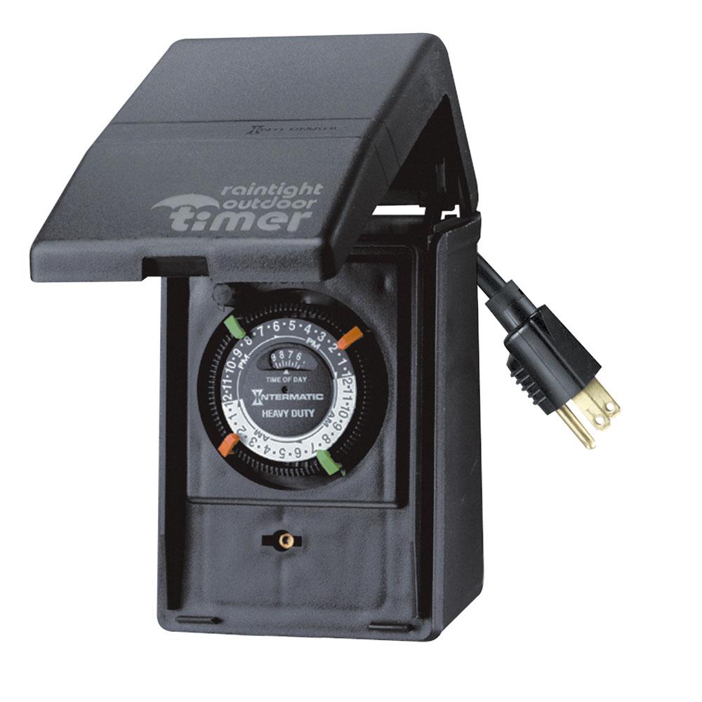 Outdoor Timers Wiring Devices Light Controls The Home Depot 15 Amp 24 Hour Outdoor Timer For Lights