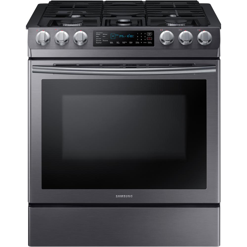 Samsung 30 In 5 8 Cu Ft Single Oven Gas Slide Range With Self Samsung 30 In 5 8 Cu Ft Single Oven Gas Slide Range