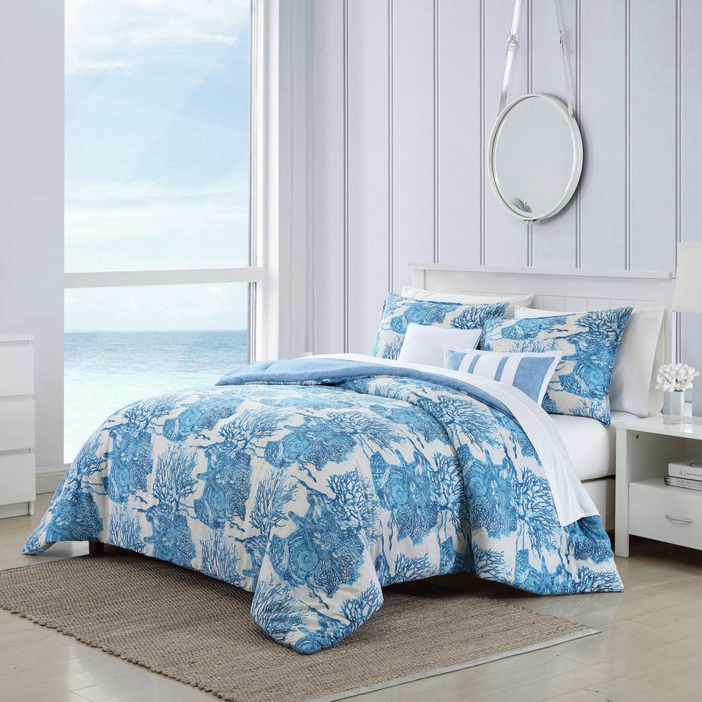 Nautica Beachway Blue Cotton 5-piece King Comforter Set-ushs8k1161033 