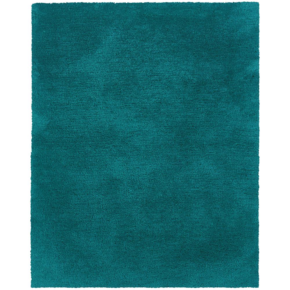Unbranded Cara Teal/Teal 5 ft. x 7 ft. Solid Area Rug-010382 - The Home ...