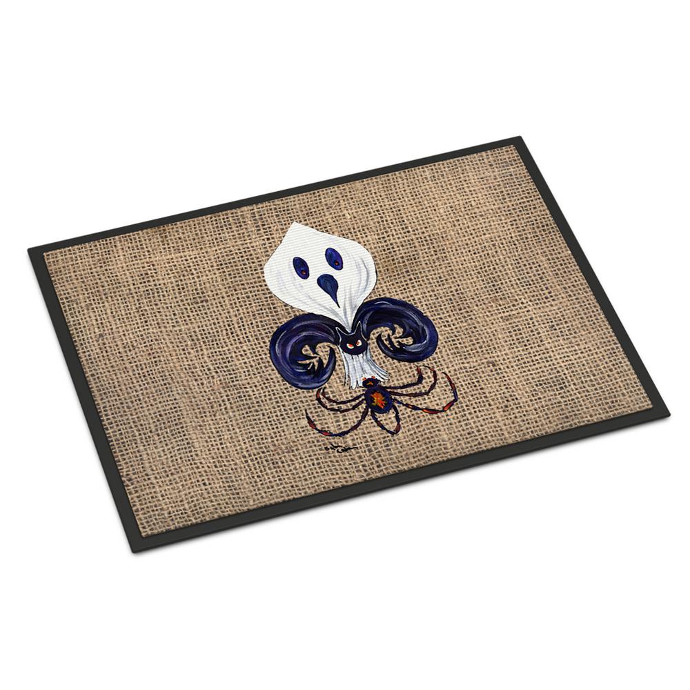 Carolines Treasures Halloween Buff Poodle Floor Mat 19 x 27 Multicolor