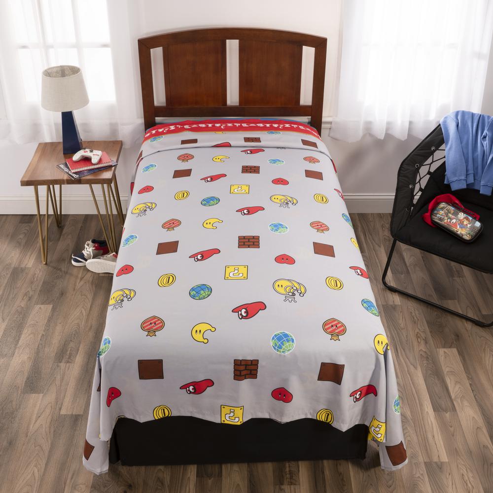 Super Mario Caps Off 6 Piece Multicolored Full Bed In A Bag Set
