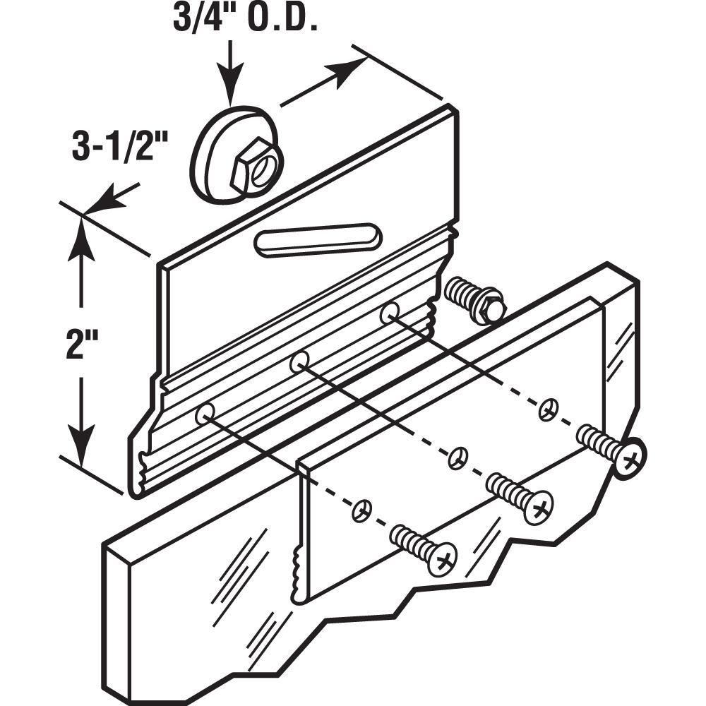 Prime Line Products 191231 Frameless Shower Door Bracket And