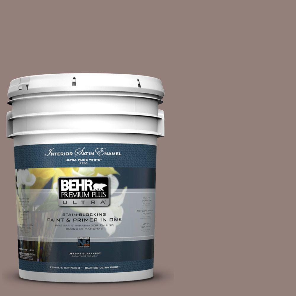 Behr Premium Plus Ultra 5 Gal Ul170 15 Mineral Satin Enamel 750b 5 Castle Hill Satin Enamel Interior Paint And Primer