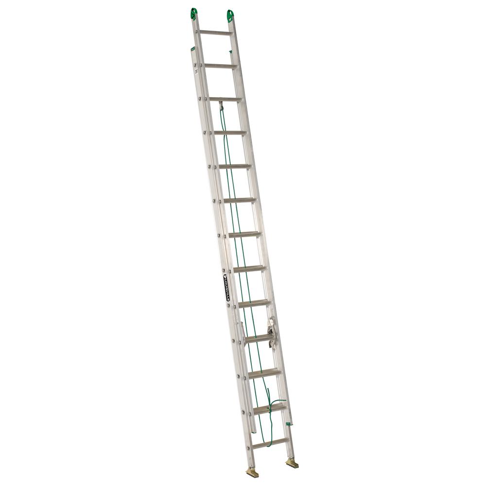Louisville Ladder 24 ft. Aluminum Extension Ladder with ProGrips, 225 lbs. Load... by Louisville Ladder
