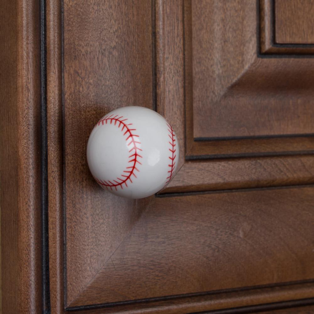 Gliderite 1 1 4 In Dia Baseball Sports Cabinet Dresser Knob 10