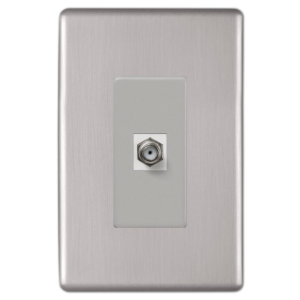 Hampton Bay Kentley 2 Gang Toggle Steel Wall Plate Brushed Nickel
