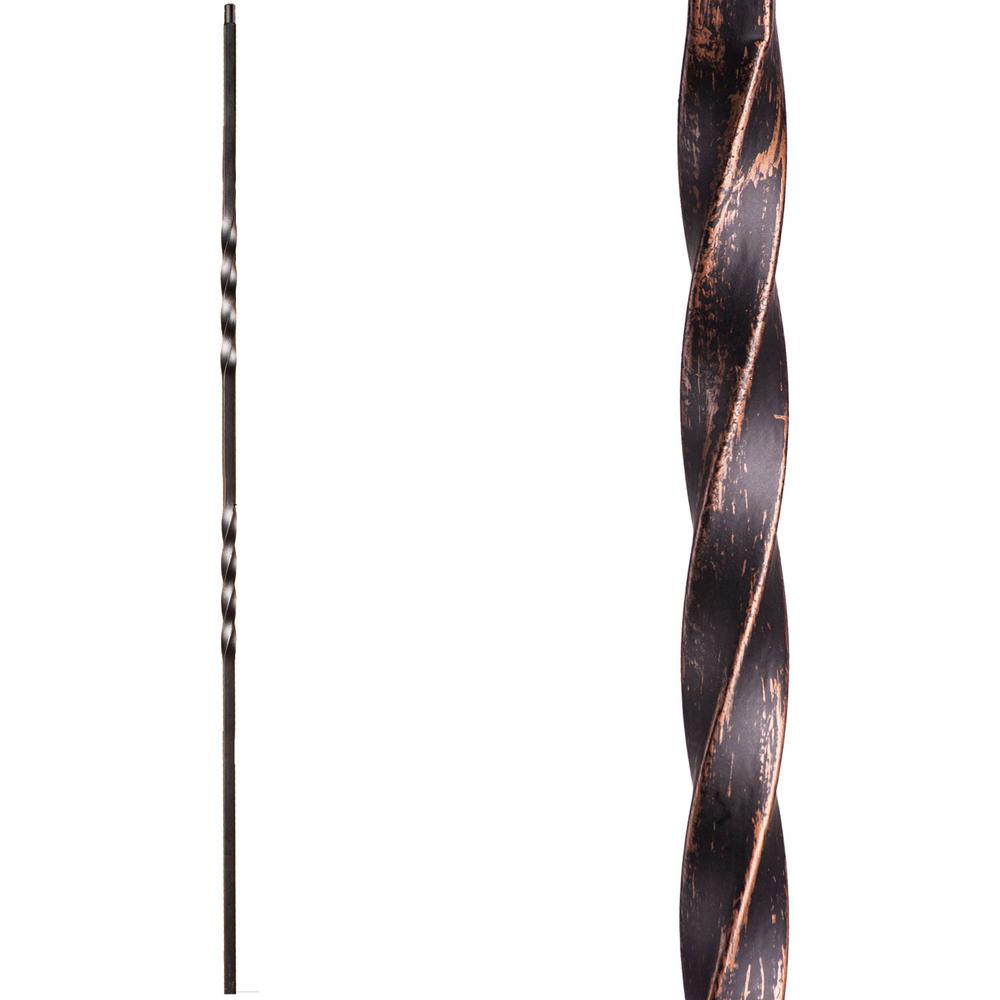 House Of Forgings Twist And Basket 44 In X 0 5 In Oil Rubbed