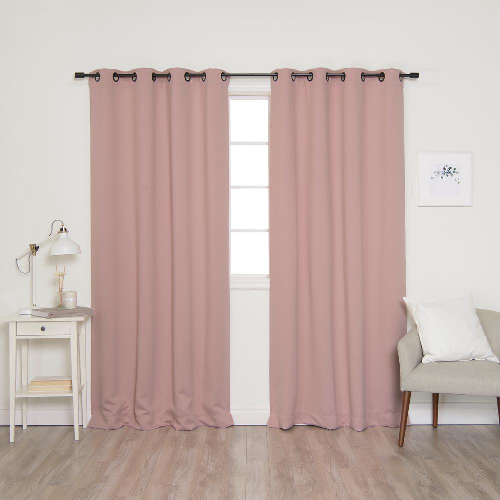 Best Home Fashion 84 In L Animal Foil Blackout Curtain 2 Pack L Onyx Grommet Blackout Curtains In Dusty Pink 2 Pack