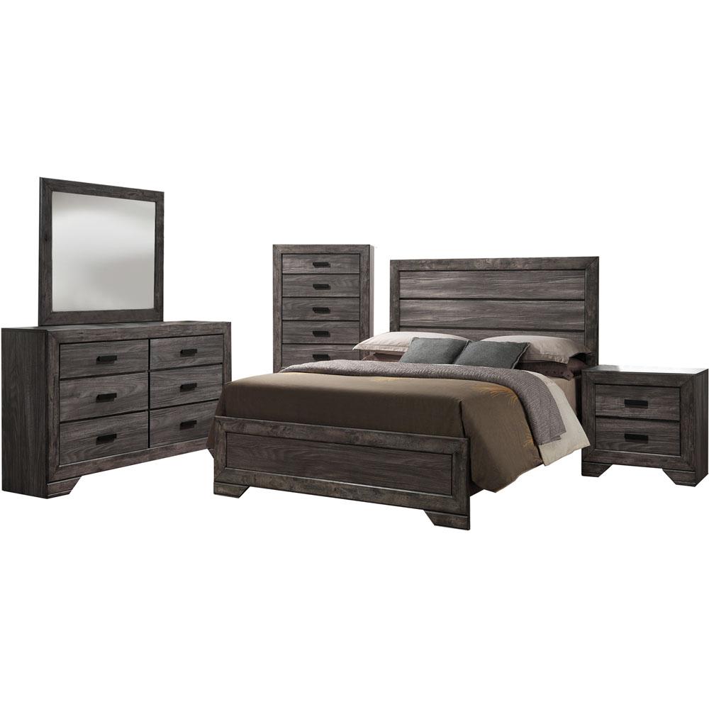 Drexel 5 Piece Weather Gray King Size Bedroom Suite