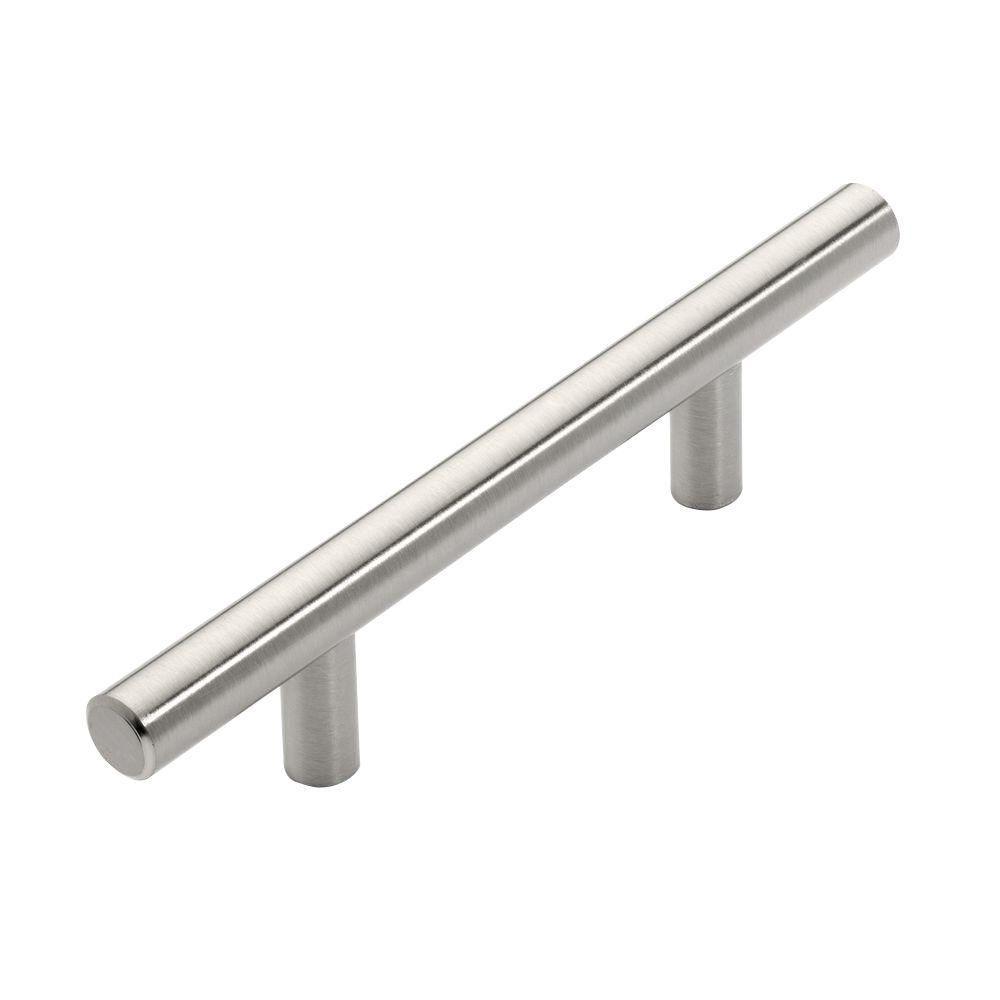 Dynasty Hardware European Style 3 inch (76 mm) Satin Nickel Bar Cabinet Pull... by Dynasty Hardware