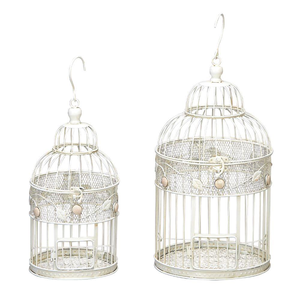 ORE International 17 in. H x 14 in. H Metal Bird Cage (Set of 2)64656