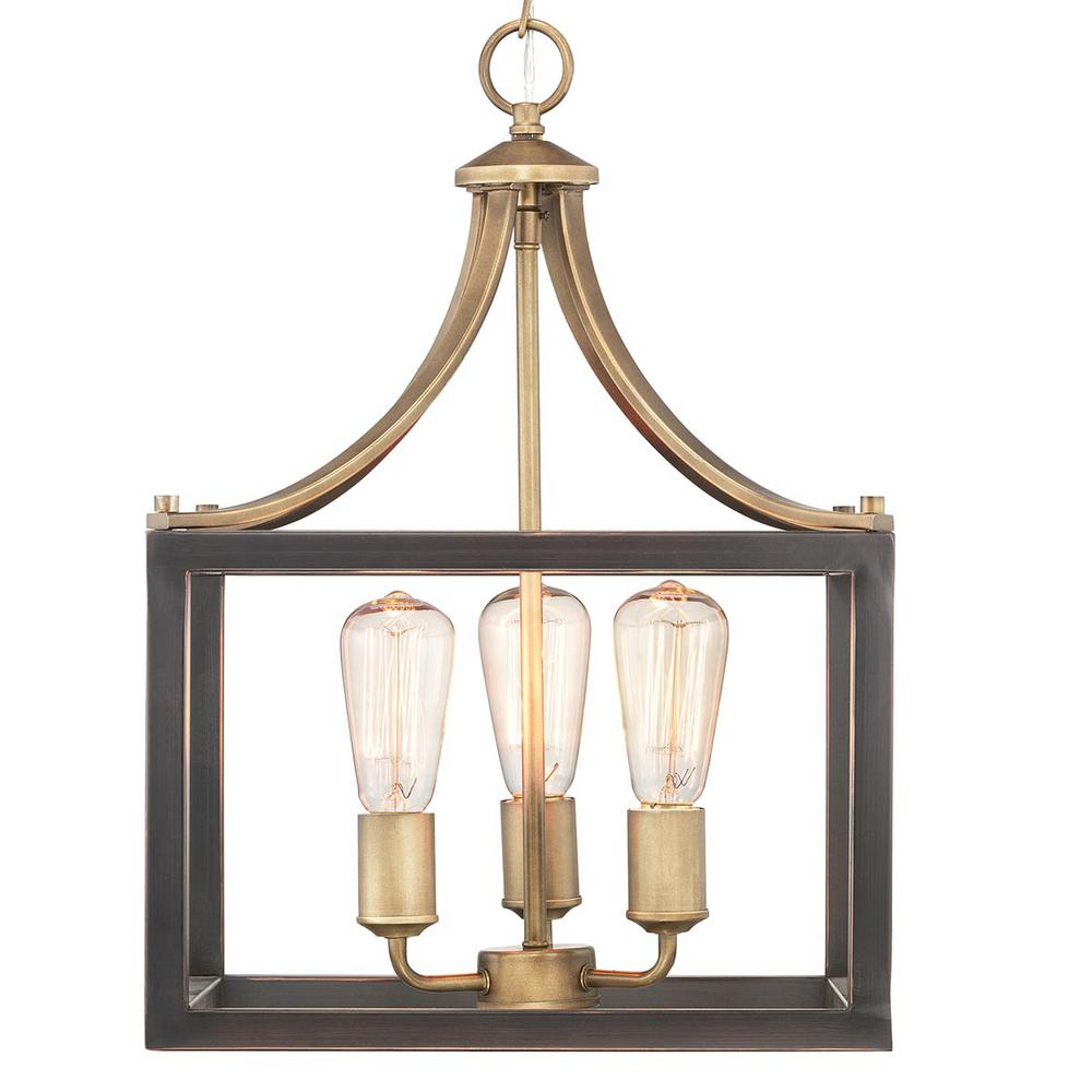 Home Decorators Collection Boswell Quarter 3 Light Vintage Brass