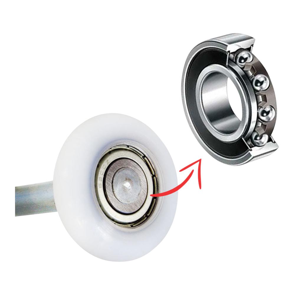 DURA LIFT Ultra Life 2 in Nylon Garage Door Roller with Reinforced Bearing and 4 in Steel Stem 