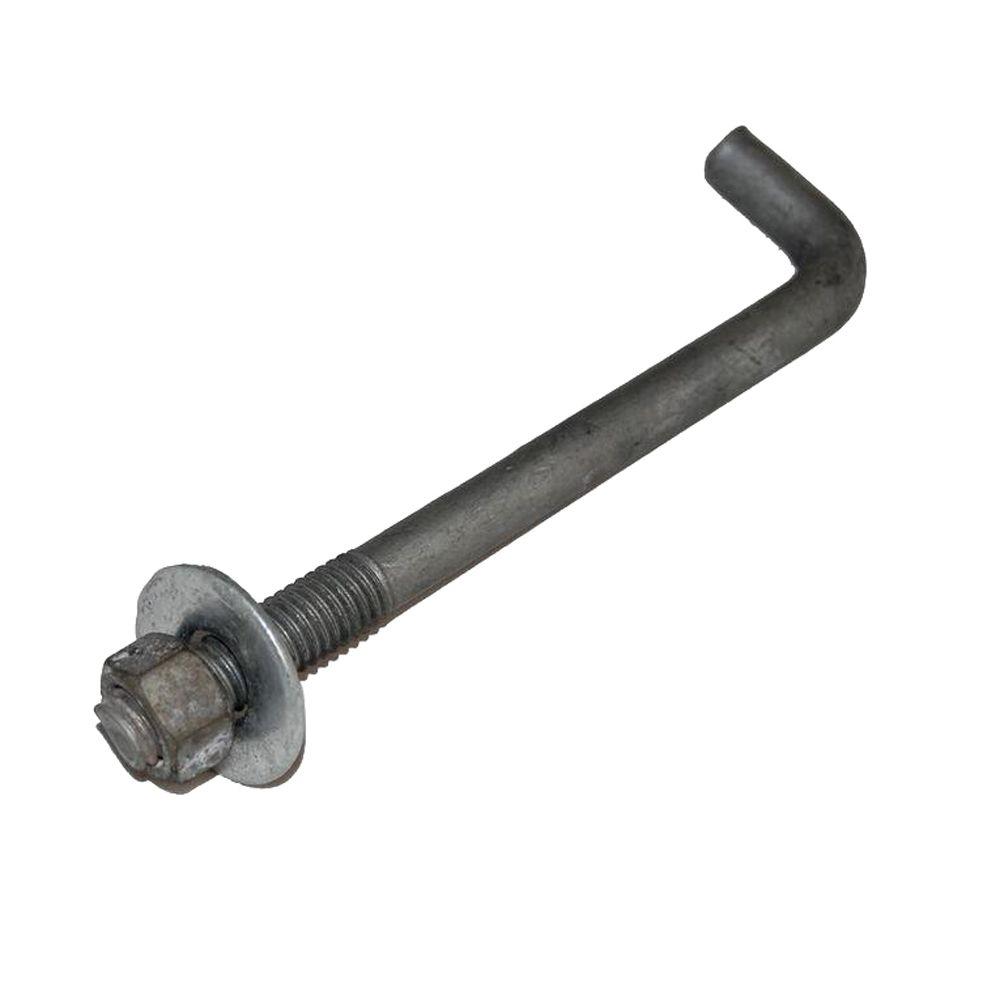 10 in. Galvanized Metal Anchor Bolt with Nut and WasherABW/GAB5810