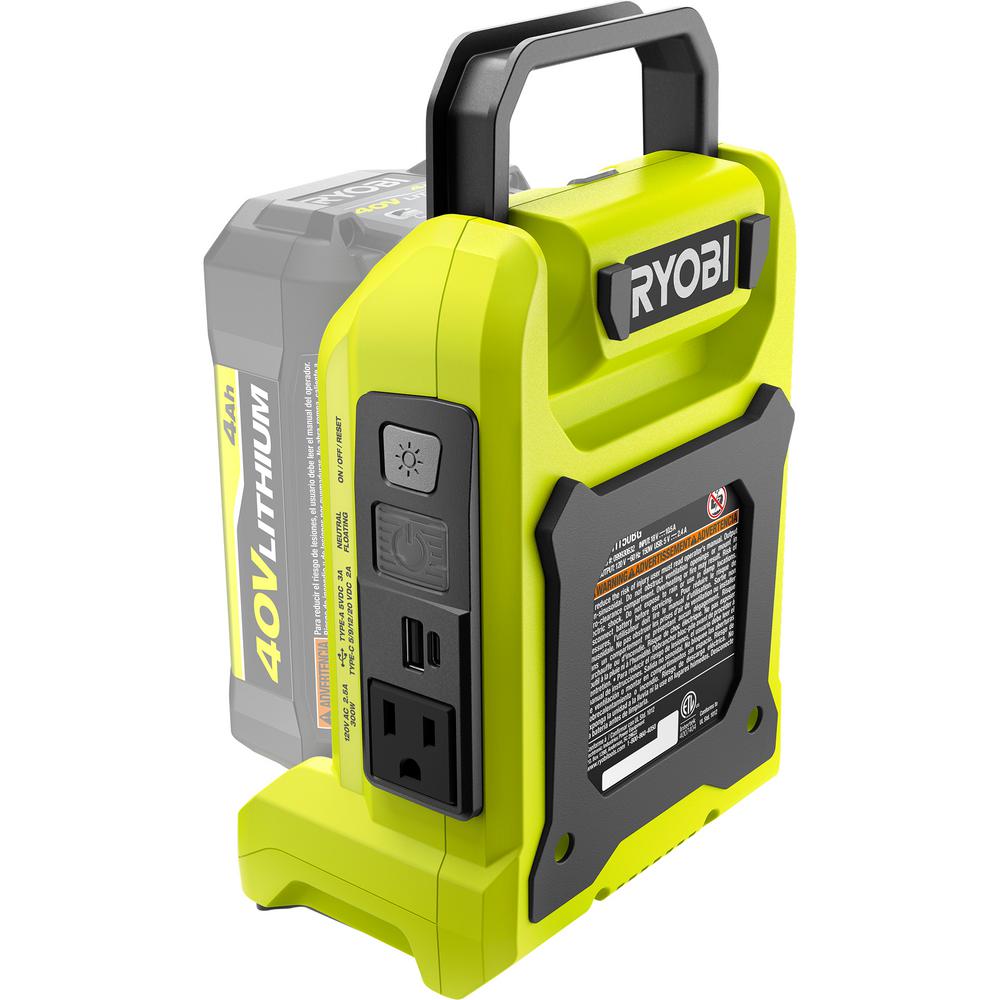 RYOBI 300-Watt 40V Battery Powered Inverter Generator | eBay