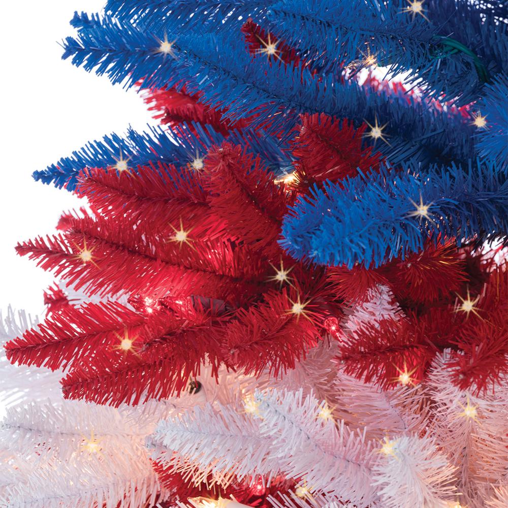 Sterling 5 Ft Patriotic American Artificial Christmas Tree In Red