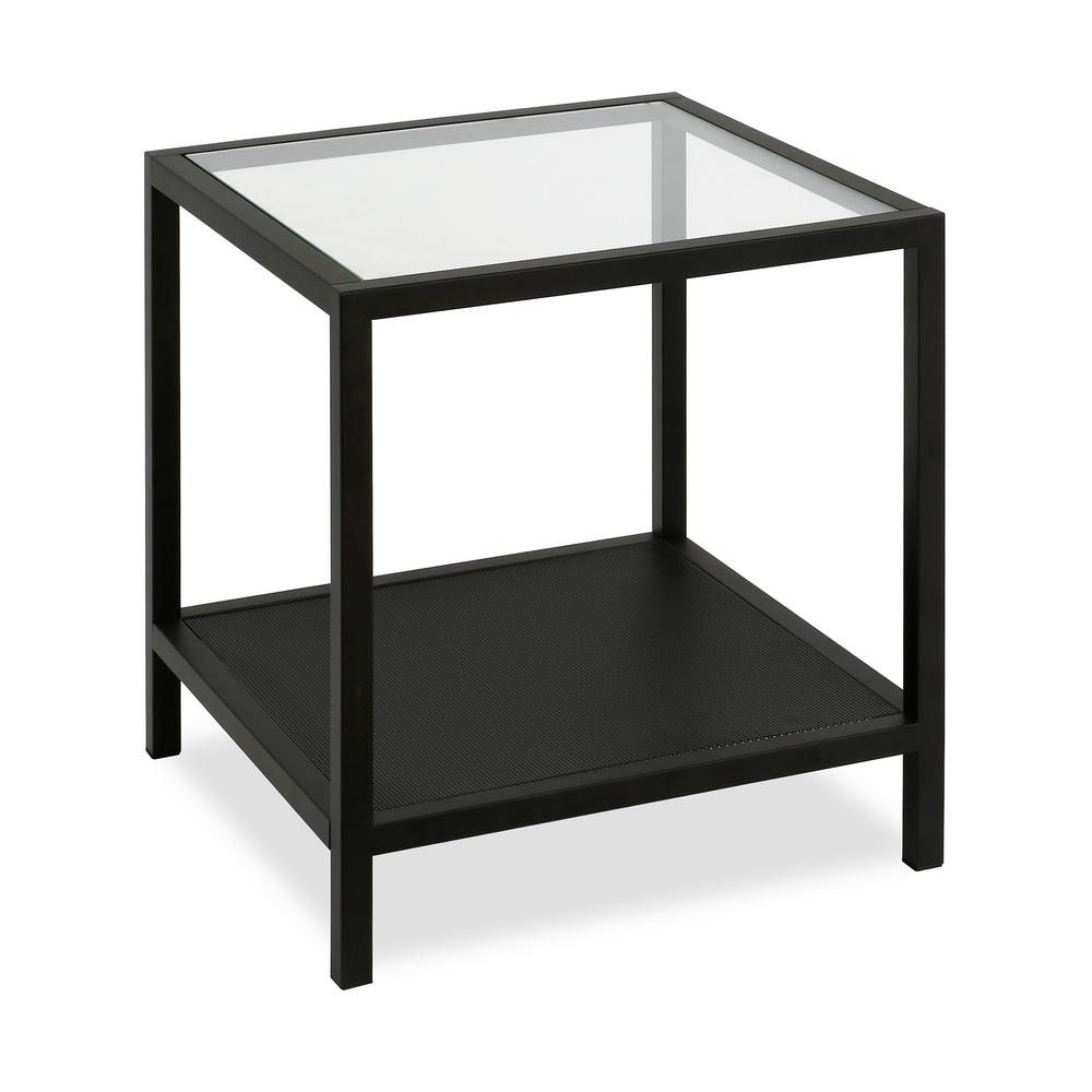 Glass Black End Tables Accent Tables The Home Depot