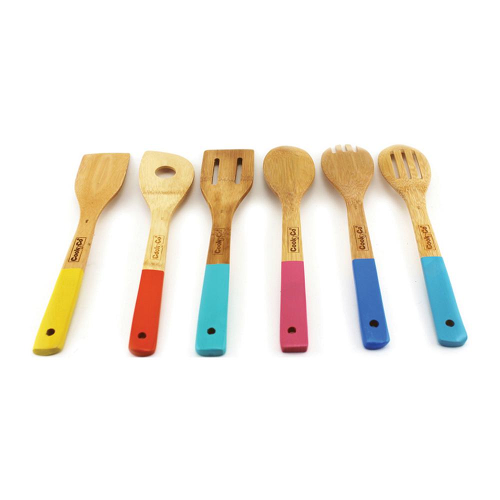 BergHOFF CooknCo Multi-Color Bamboo Utensil (Set of 6), Assorted