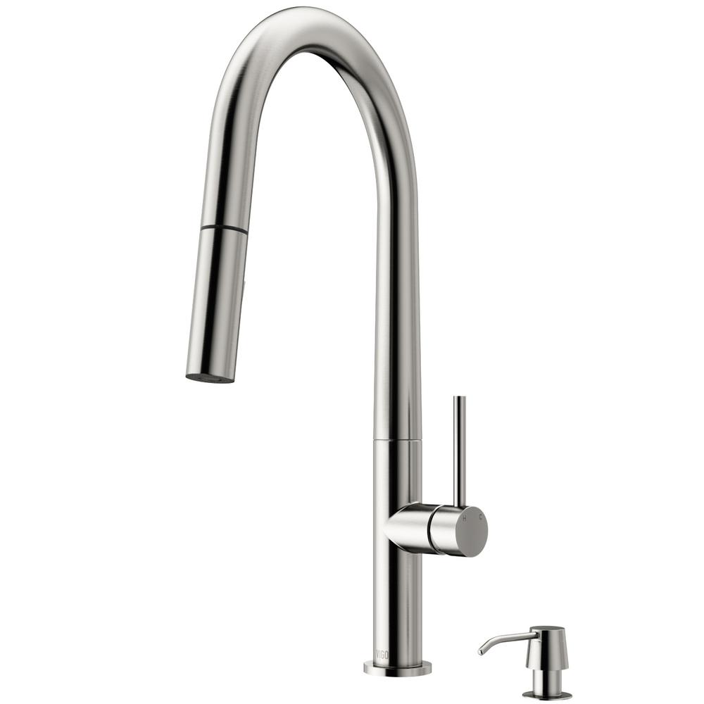 Vigo Greenwich Single Handle Pull Down Sprayer Kitchen Faucet With Vigo Greenwich Single Handle Pull Down Sprayer Kitchen Faucet With Soap Dispenser In Stainless