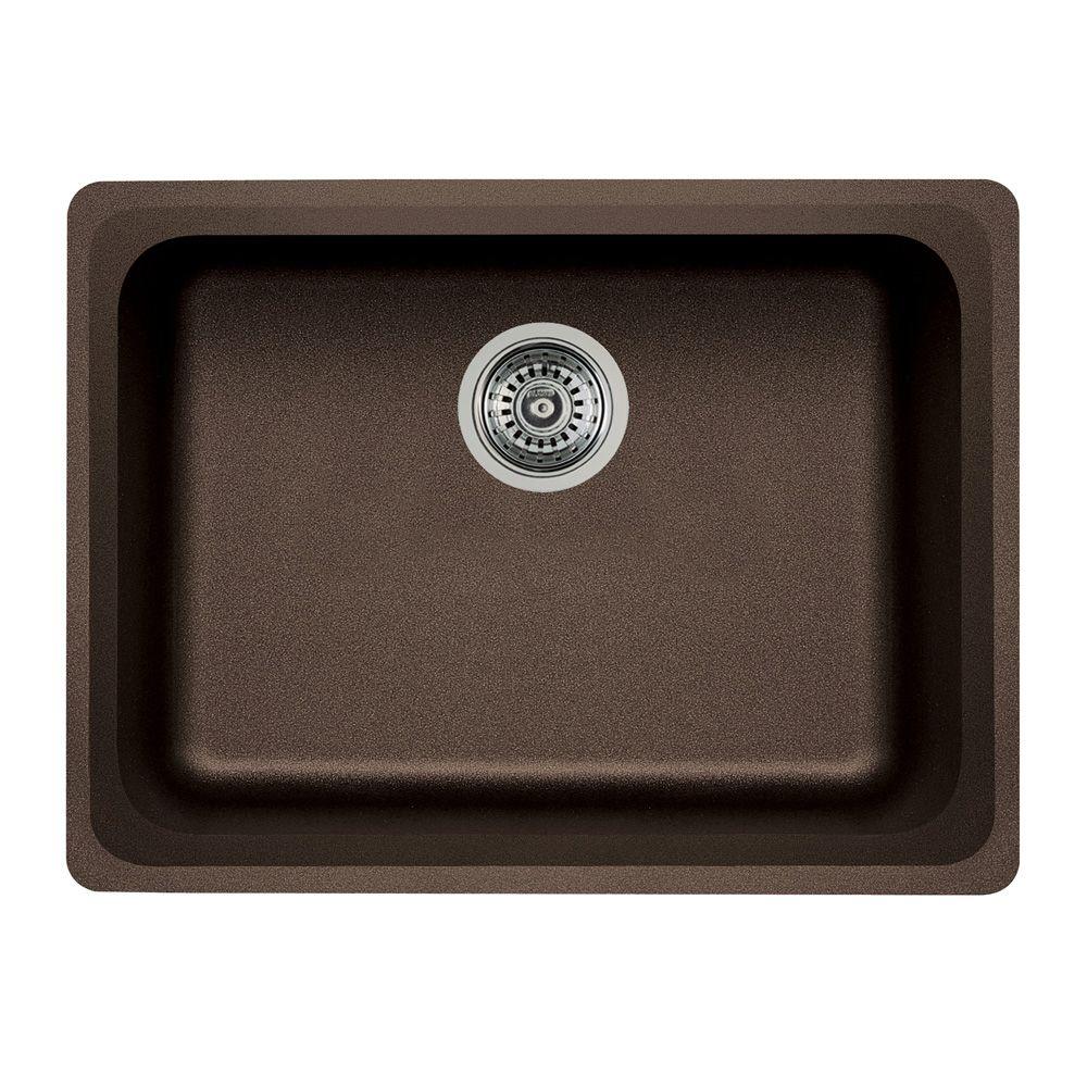 Blanco Vision Undermount Granite Composite 24 In 0 Hole Single Bowl   Cafe Brown Blanco Undermount Kitchen Sinks 441369 64 1000 