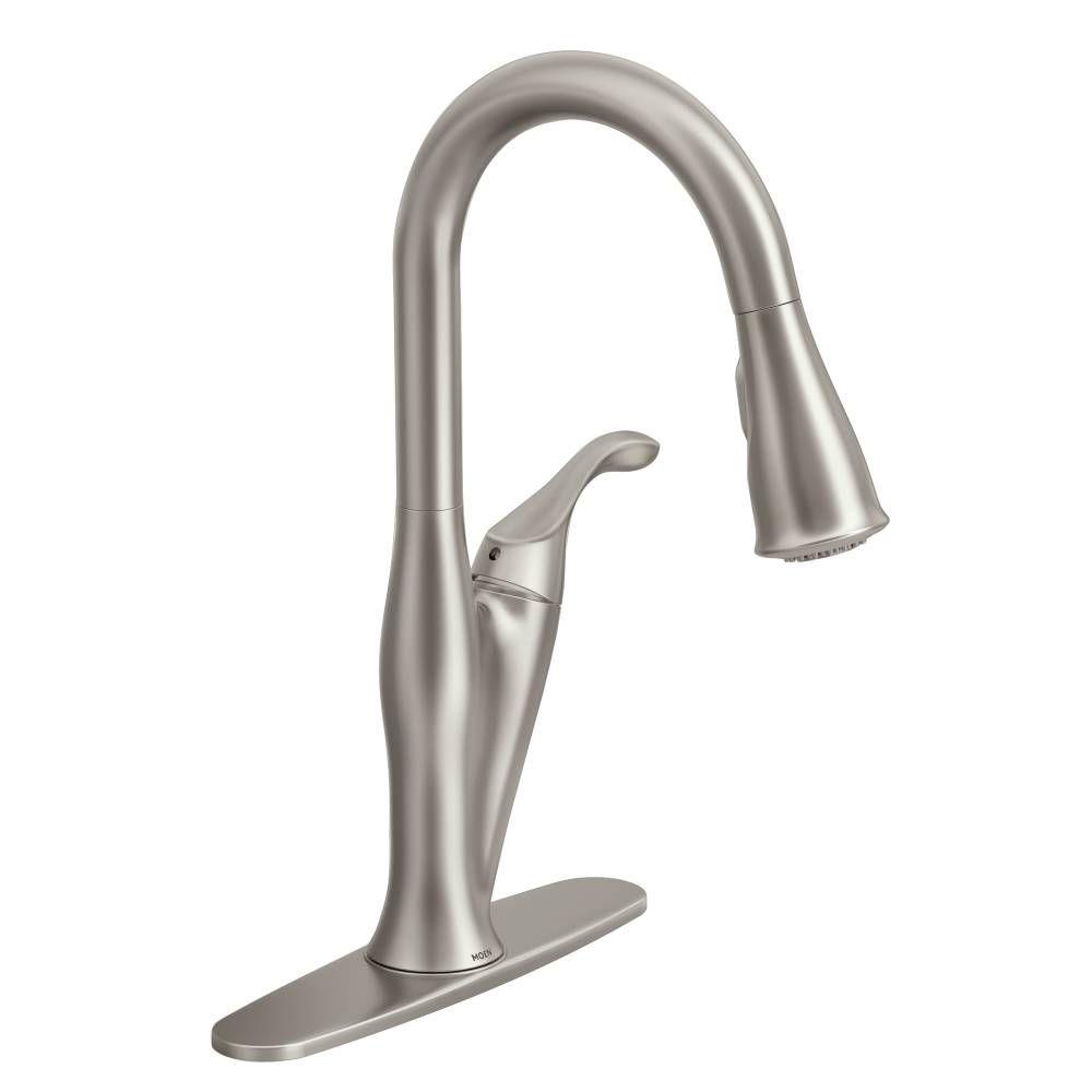 MOEN Benton Single Handle Pull Down Sprayer Kitchen Faucet With