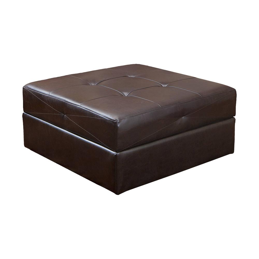 Leather Ottomans Living Room Furniture The Home Depot