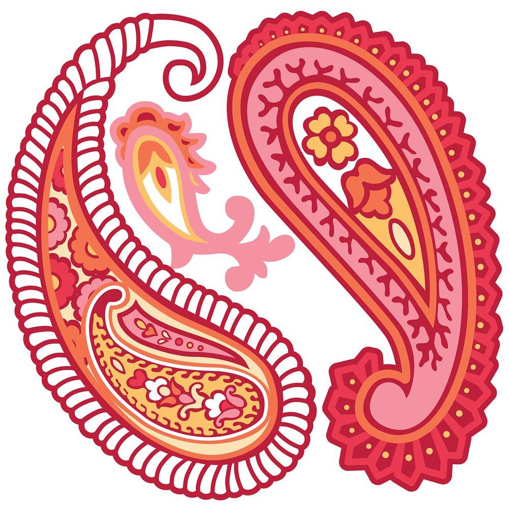 13 In X Paisley Please Dot Red Pink 8 Piece Wall Decal - Paisley Wall Decals 13 In X Paisley Please Dot Red Pink 8 Piece Wall Decal - Paisley Wall Decals
