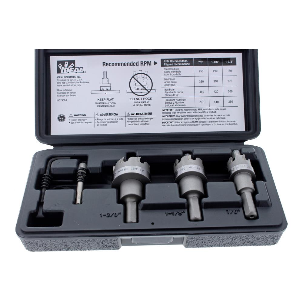 Carbide Tipped Hole Saw Kit 4 Piece Carbide Tipped Hole Saw Kit 4 Piece