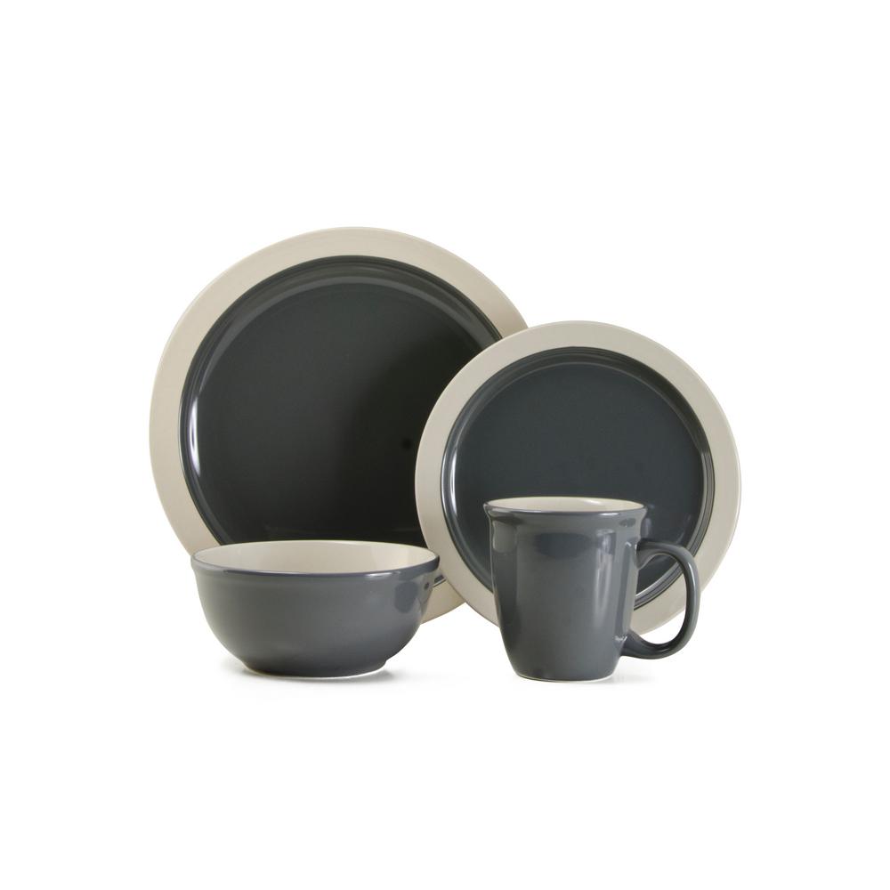 Thomson Pottery Urban 16Piece Casual Granite Ceramic Dinnerware Set (Service for 4)205036