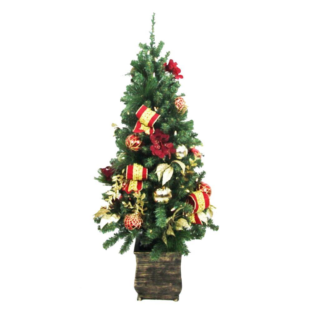 6 ft. Pre-Lit LED Alexander Fir Artificial Christmas ...