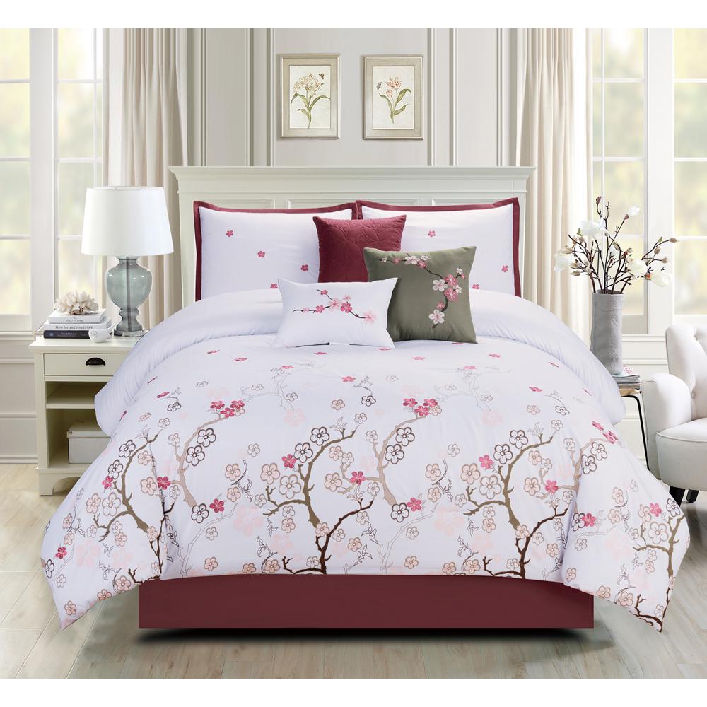 Morgan Home Mhf Aubrey 7 Piece Cherry Blossom