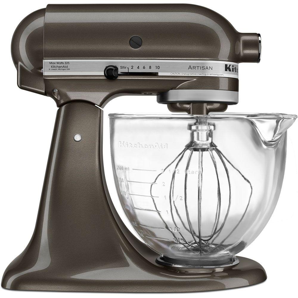 KitchenAid Artisan Designer 5 Qt Sugar Pearl Silver Stand Mixer