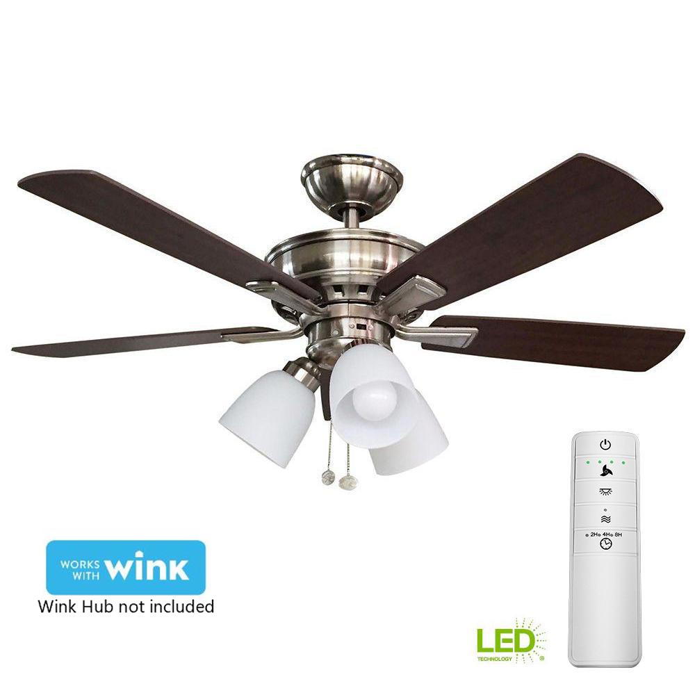 Hampton Bay Remote Control Included Smart Ceiling Fans