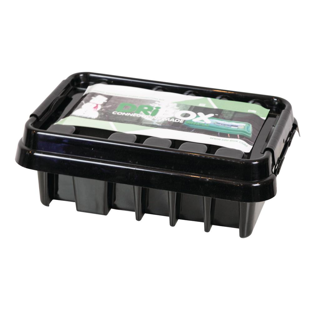 13.5 in. Weatherproof Powercord Connection Box, BlackSBMB The Home Depot