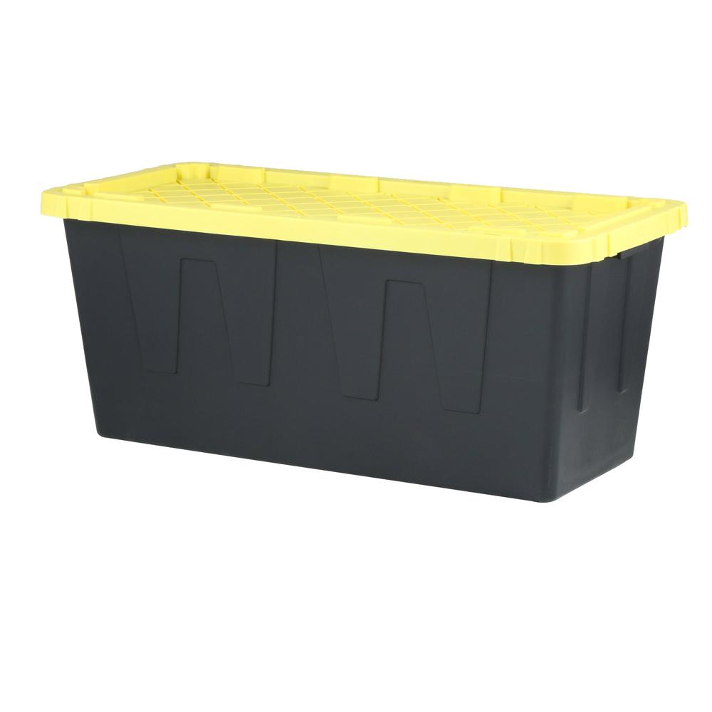 Husky Stackable Storage Bin in Black232387 The Home Depot